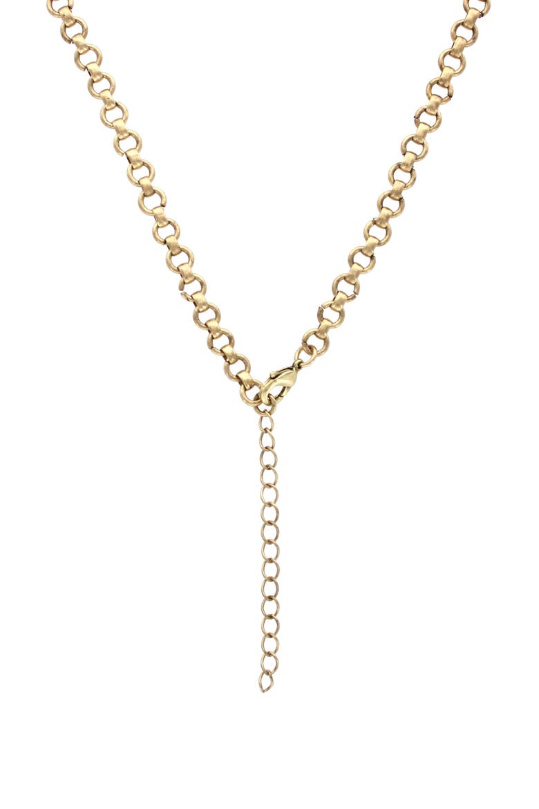 Johanna Flower Necklace, Alternate, color, BURNISHED GOLD / CLEAR
