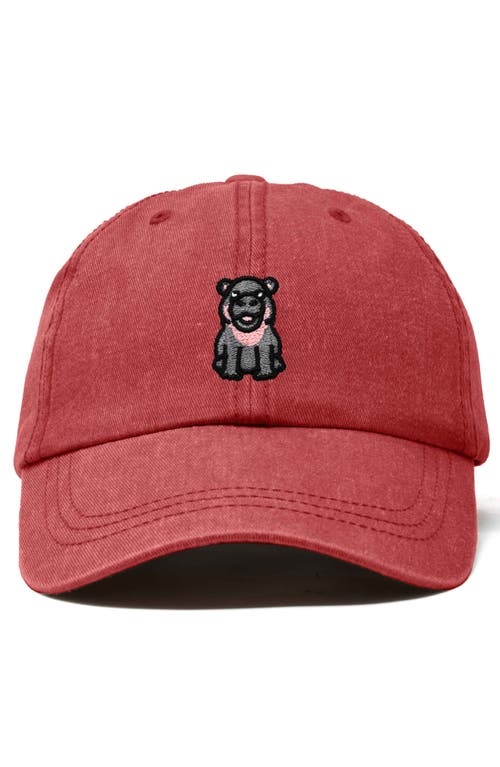DALIX DALIX HIPPO EMBROIDERED ADJUSTABLE HAT
