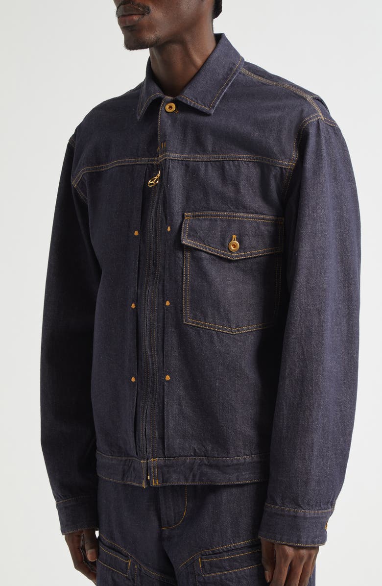 Moncler Genius x Mercedes-Benz By Nigo Nepit Denim Jacket, Alternate, color, 77A - Denim