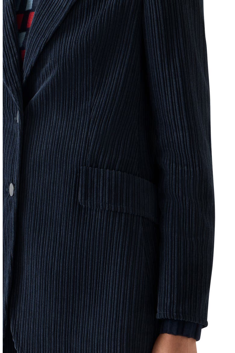 Soft Techno Corduroy Tailored Jacket, Alternate, color, NAVY