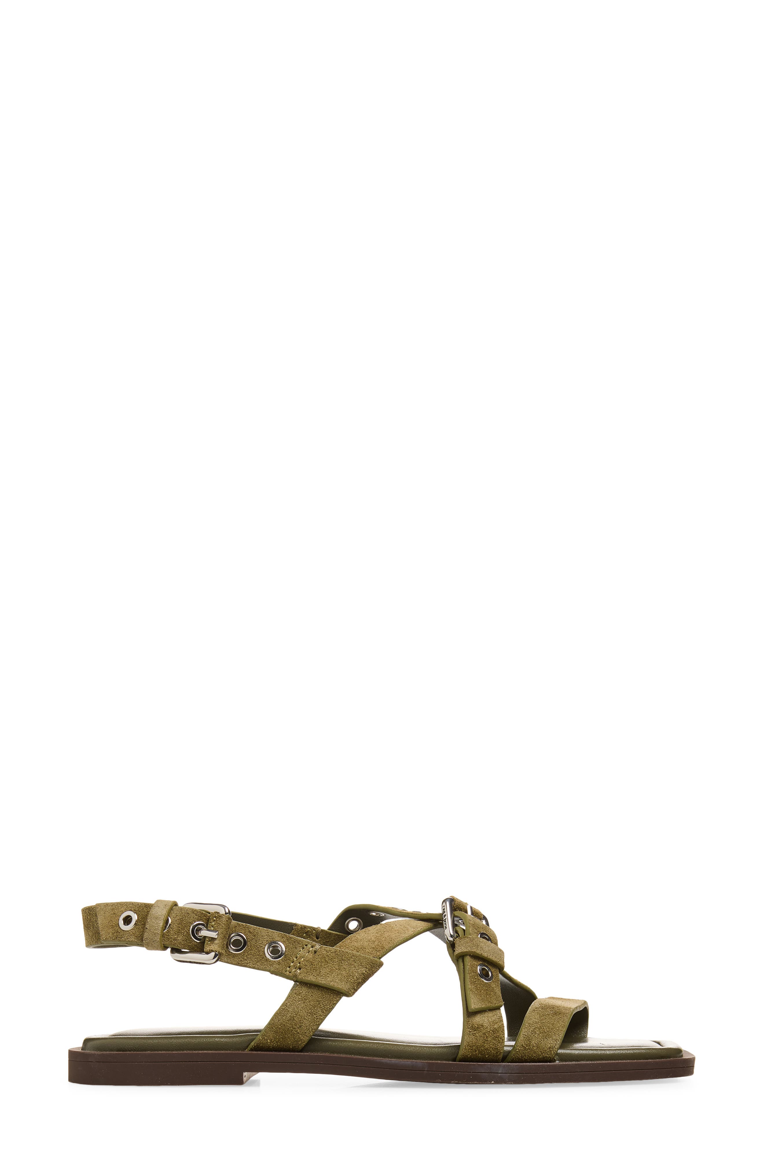 rag & bone Harlow Strappy Sandal, Alternate, color, Olive Suede