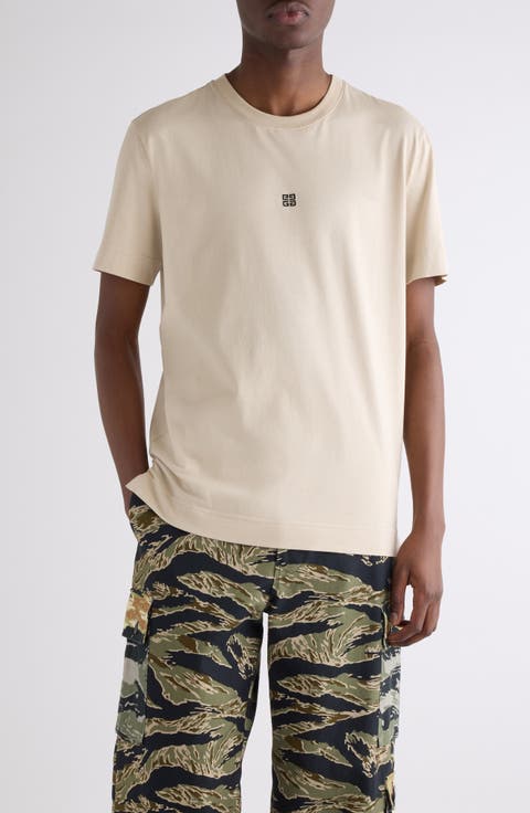 Slim Fit 4G Embroidered Cotton T-Shirt