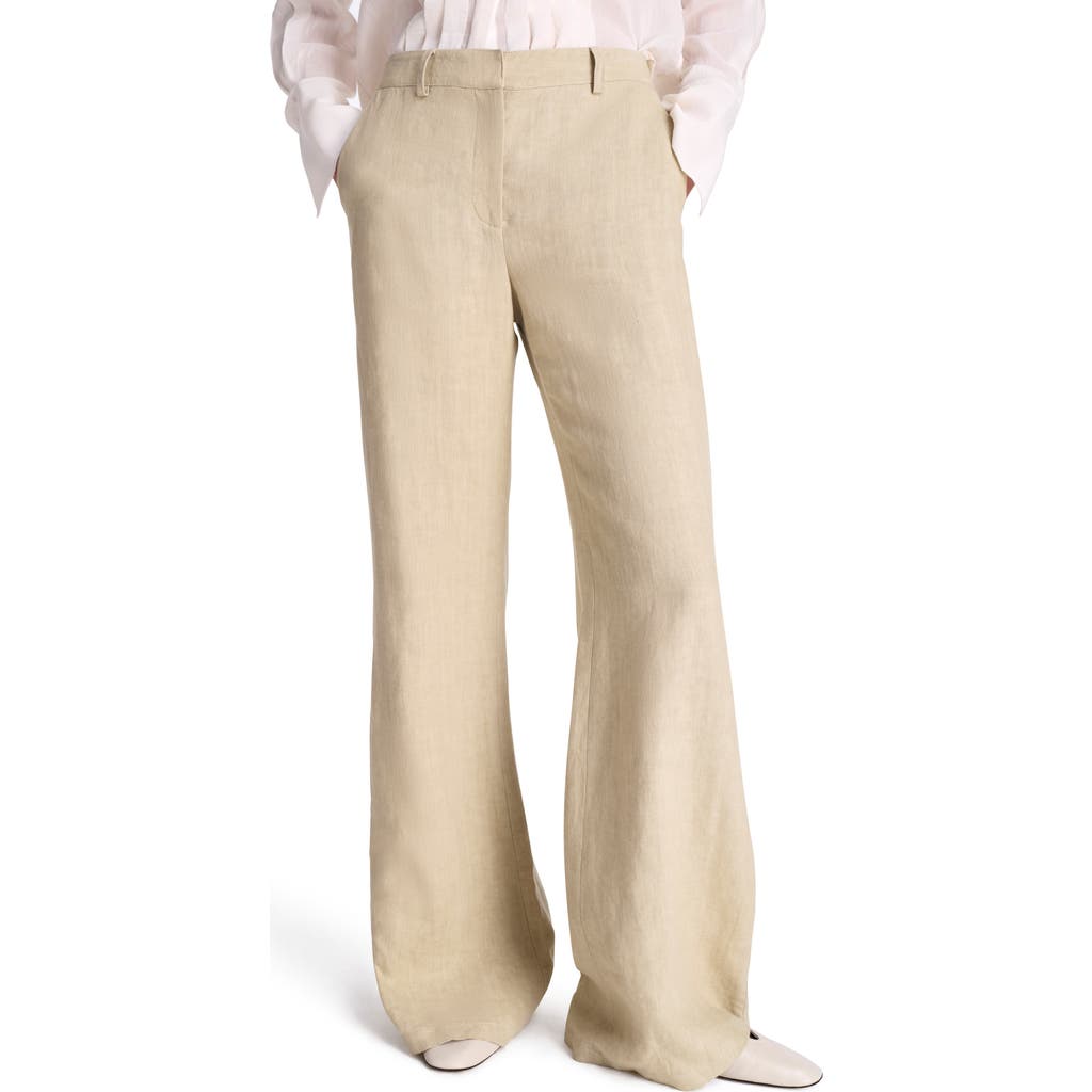 Twp Howard Linen Wide Leg Pants In Safari