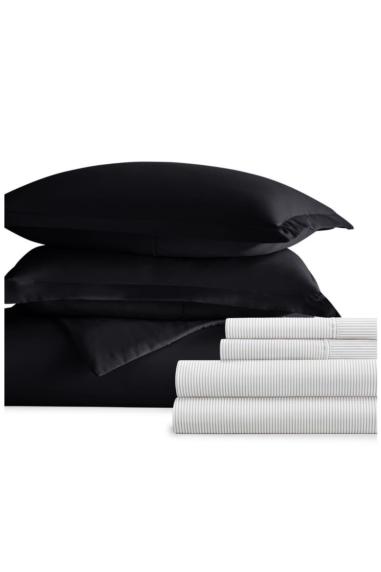 Bundle Duvet Set, Main, color, BLACK
