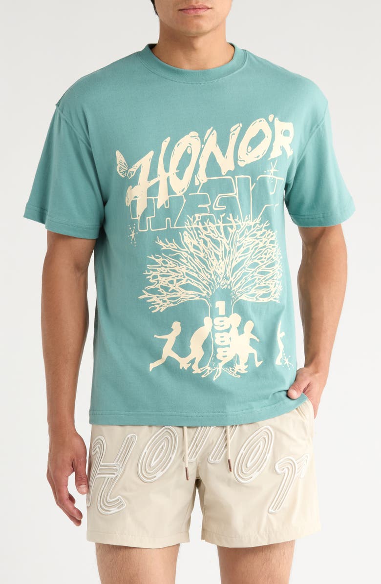 HONOR THE GIFT Family Tree Graphic T-Shirt, Main, color, Green