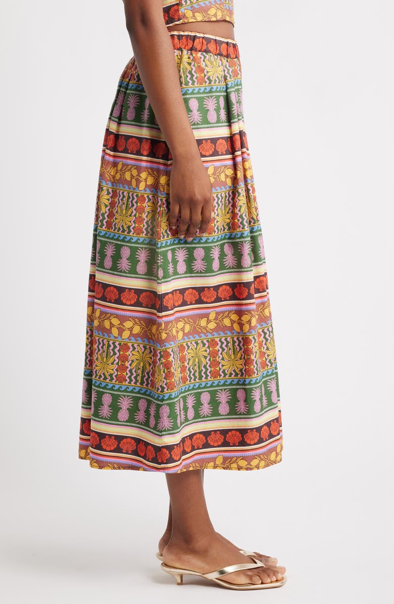 VERO MODA Truly Tropical Cotton Maxi Skirt, Alternate, color, Cloud Dancer Aop Tro