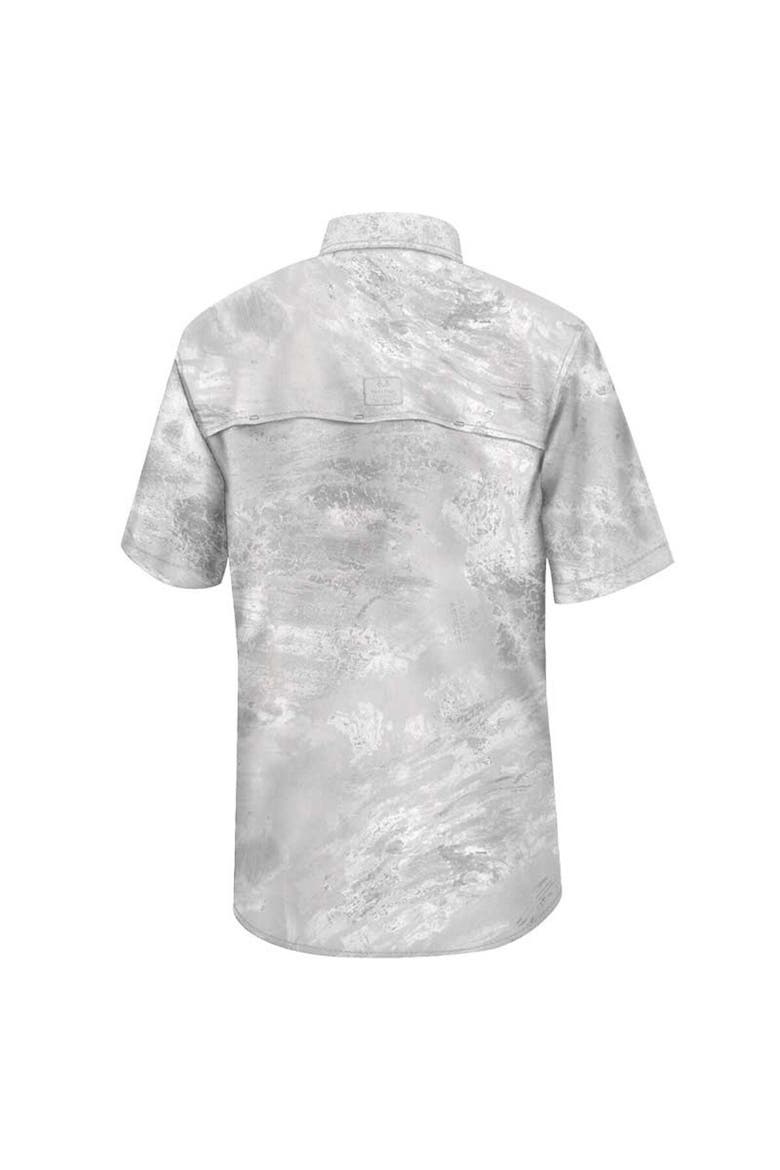 Men's Colosseum  White Iowa State Cyclones Realtree Aspect Charter Full-Button Fishing Shirt, Alternate, color, White