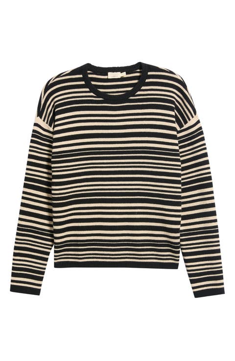 Throwback Studio Stripe Cotton & Cashmere Sweater