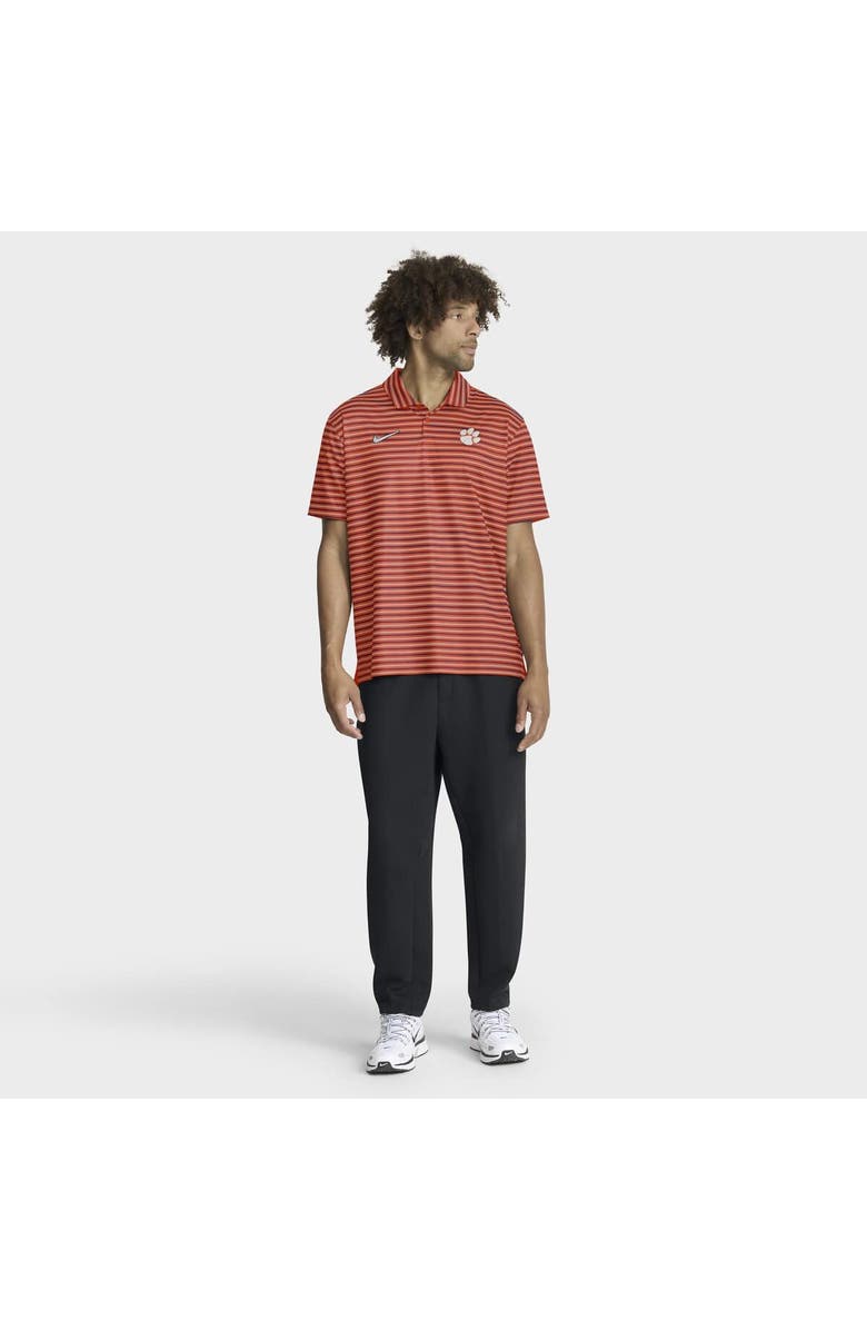 Nike Men
s Nike Orange Clemson Tigers 2025 Coaches Premium Tour Stripe Dri-FIT Polo, Alternate, color, Orange