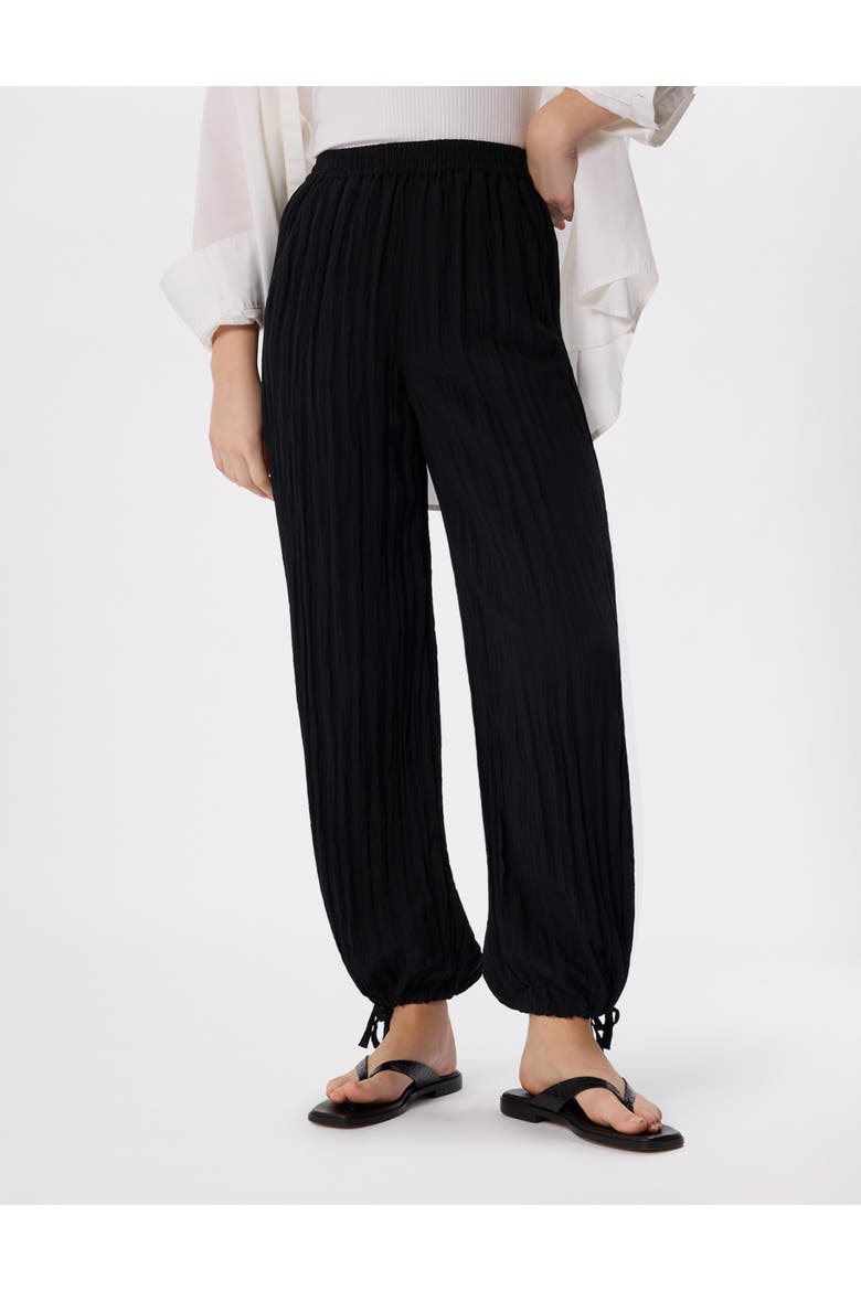 Relaxed Tie Hem Trouser, Main, color, Black