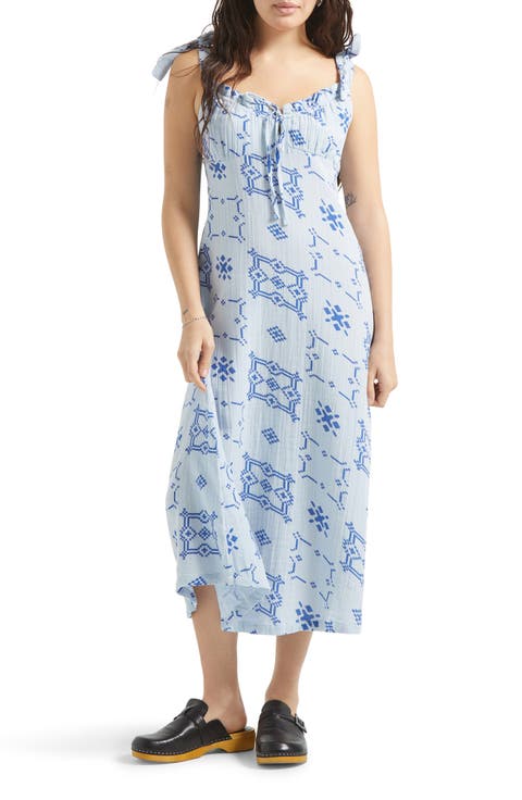 The Tie Strap Sleeveless Midi Dress