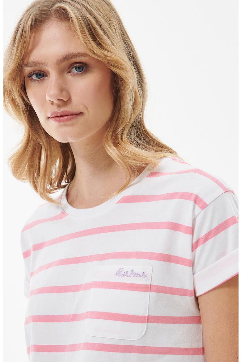 Otterburn Stripe T-Shirt, Alternate, color, WHITE/ HIBISCUS