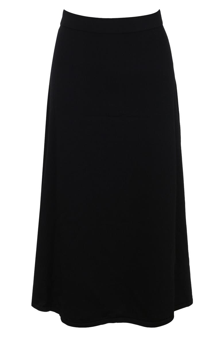 Asti A-Line Sweater Midi Skirt, Alternate, color, BLACK