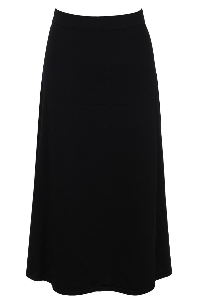 HOUSE OF CB Asti A-Line Sweater Midi Skirt, Alternate, color, Black