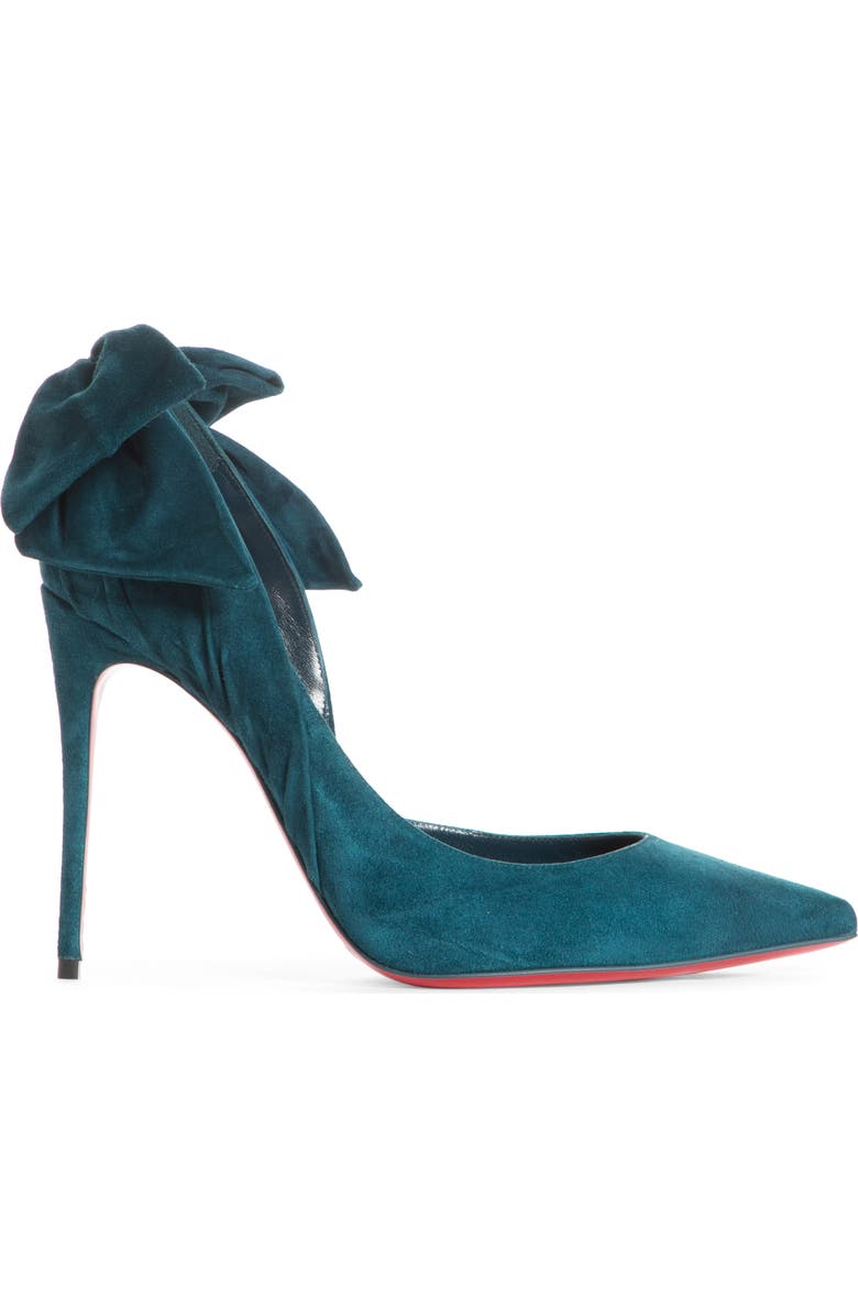 Christian Louboutin Rabakate Bow Pointed Toe Pump, Alternate, color,