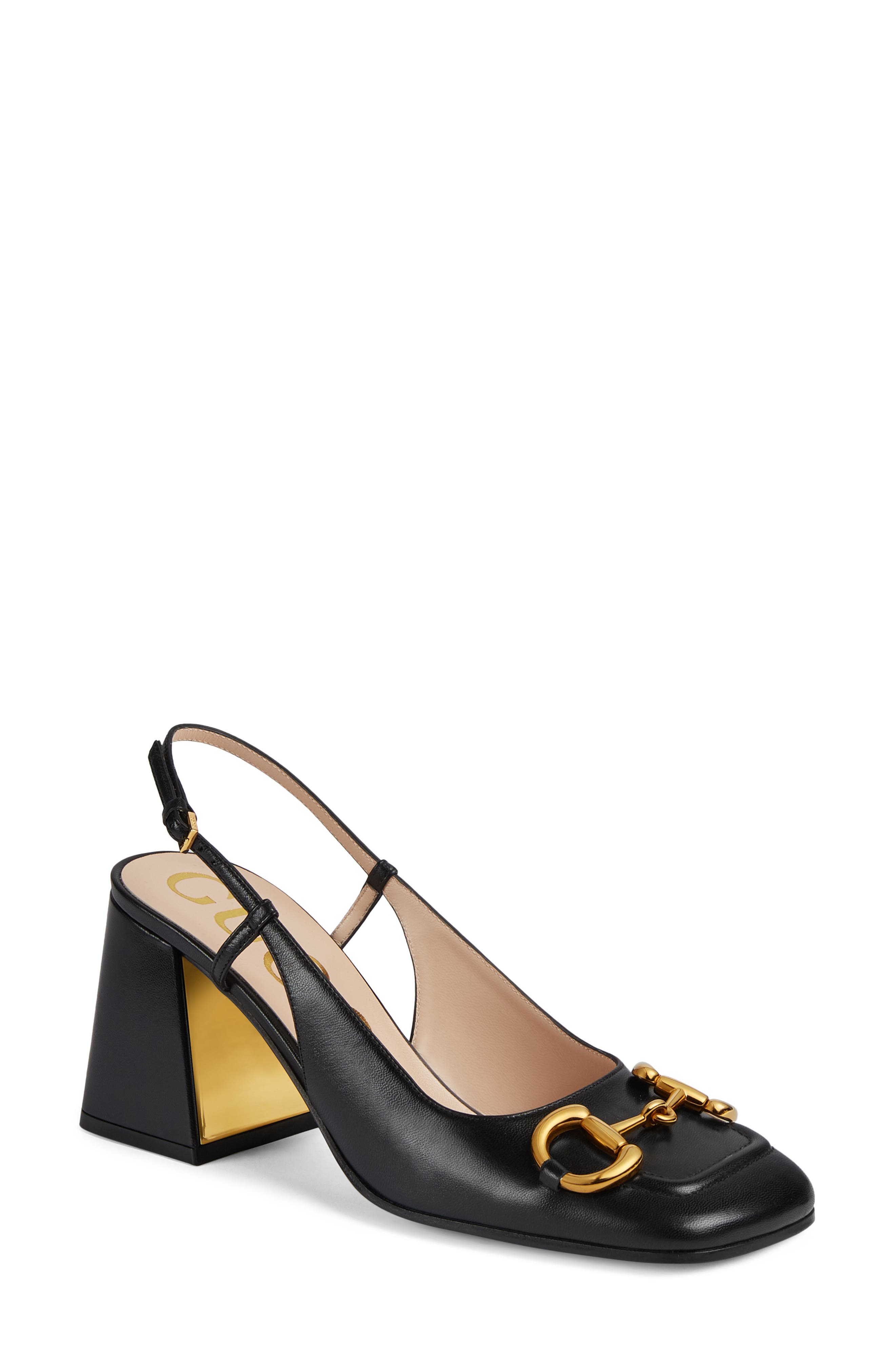 Gucci Baby Horsebit Slingback Pump, Main, color, 