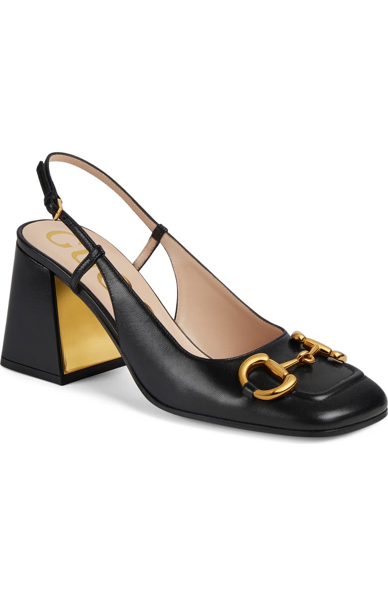Gucci Baby Horsebit Slingback Pump, Main, color,