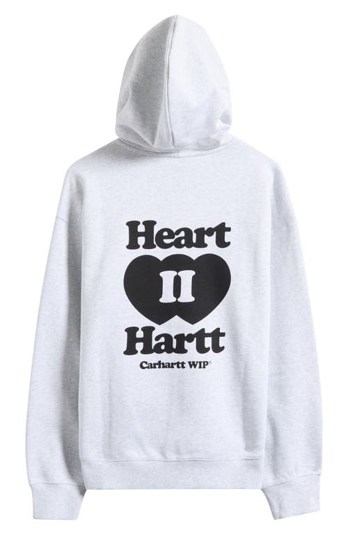Carhartt Work In Progress Heart Ii Hartt Zip-up Graphic Hoodie In White