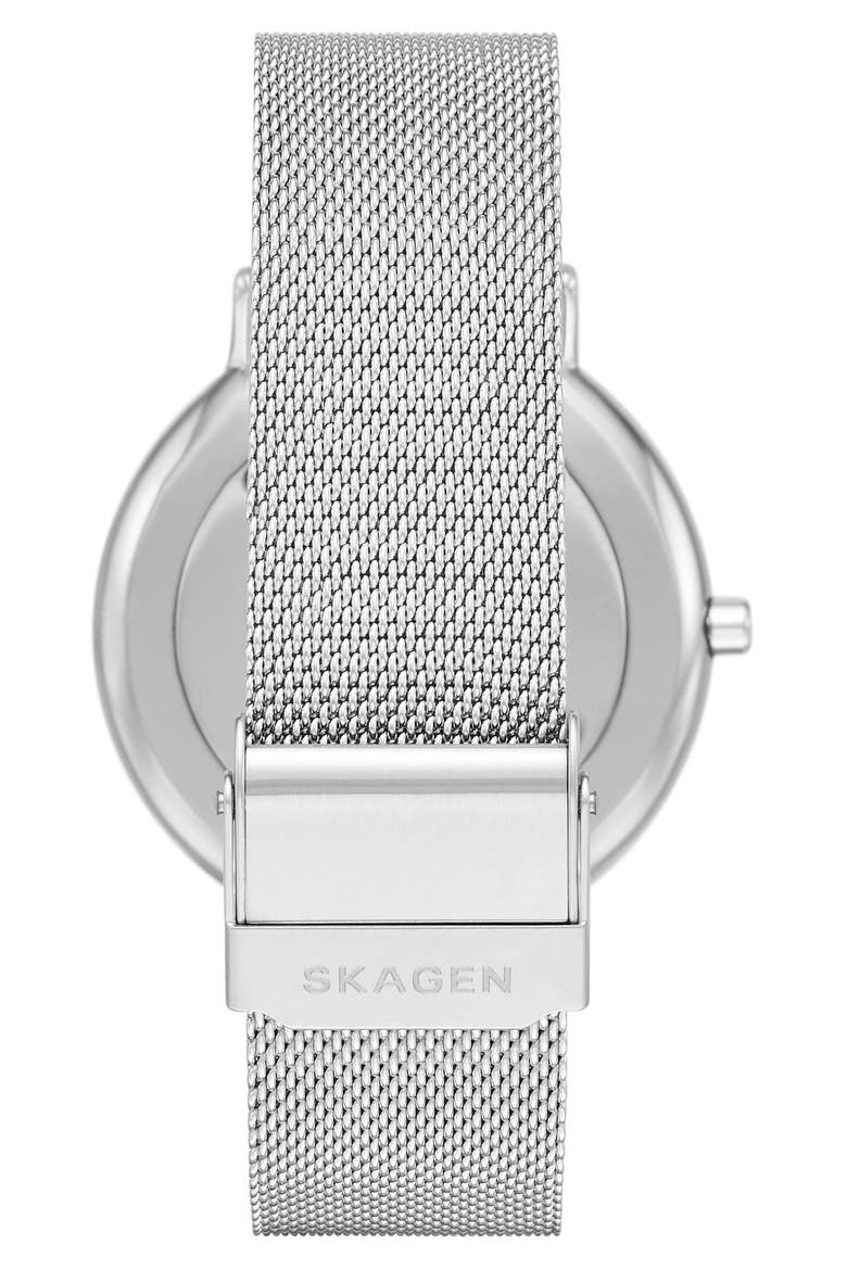 Signatur Mesh Strap Watch, 38mm, Alternate, color, STAINLESS