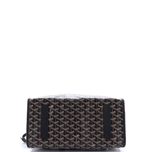 Pre-owned Goyard Goyard Saint Leger Briefcase Backpack Coated Canvas In Black