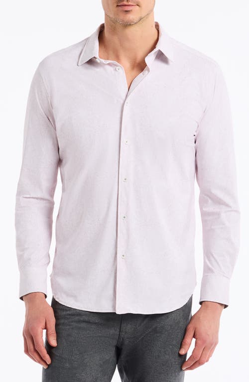 Robert Graham Thurston Paisley Knit Button-up Shirt In Pink
