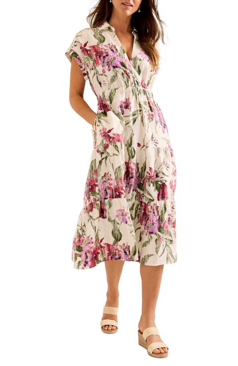 Orchid Isle Tiered Midi Dress