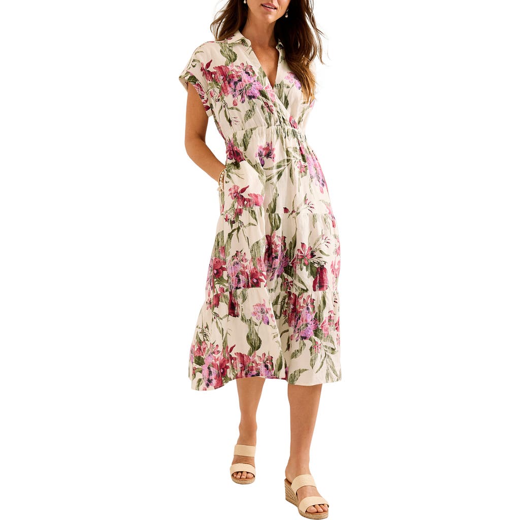 Tommy Bahama Orchid Isle Tiered Midi Dress In Multi
