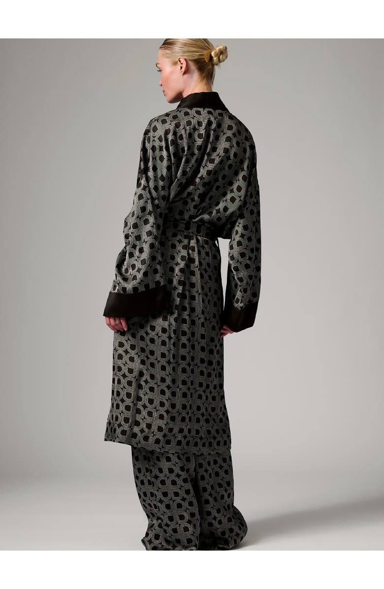 DAY Birger et Mikkelsen Rani Geometric Print Maxi Length Robe, Alternate, color, Black