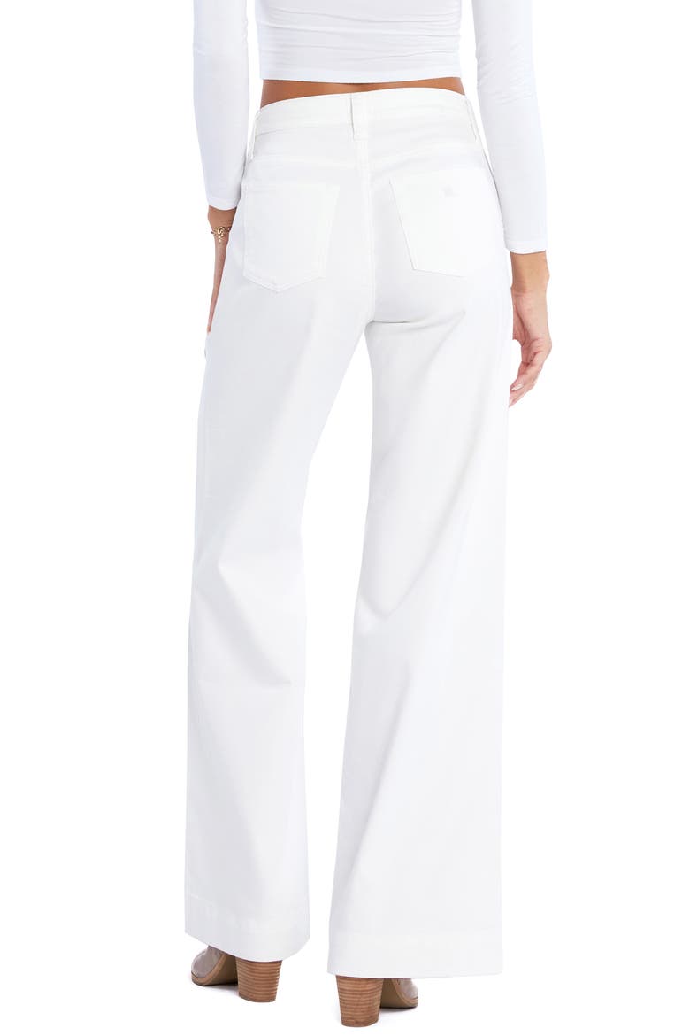 Elodie Wide Leg Carpenter Jeans, Alternate, color, CREME
