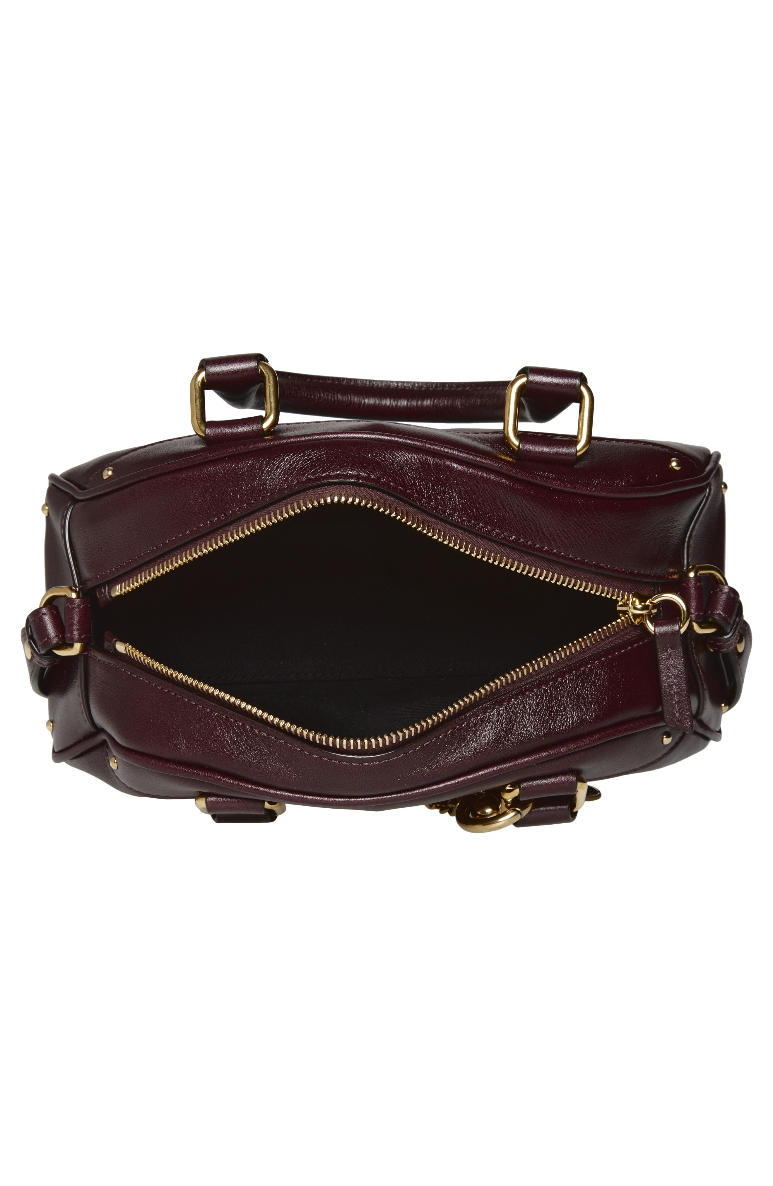 Chloé Bowling Leather Handheld Bag, Alternate, color, Perfect Plum