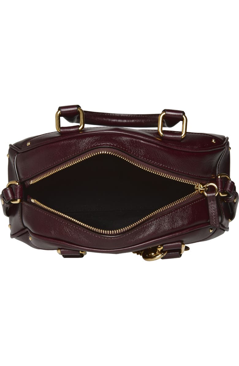 Chloé Bowling Leather Handheld Bag, Alternate, color, Perfect Plum