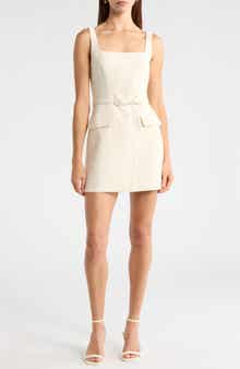 Adelyn Belted Tweed Minidress