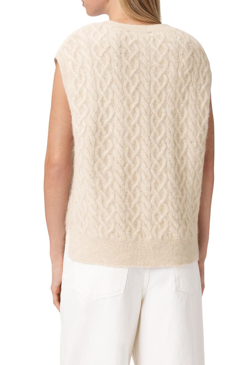 AllSaints Sirius Cable Alpaca Blend Sweater Vest, Alternate, color, 