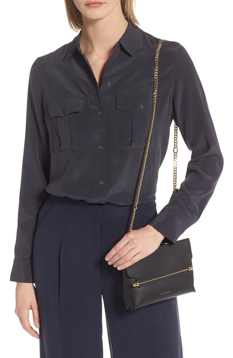 Strathberry Mini Stylist Calfskin Leather Convertible Clutch, Alternate, color,