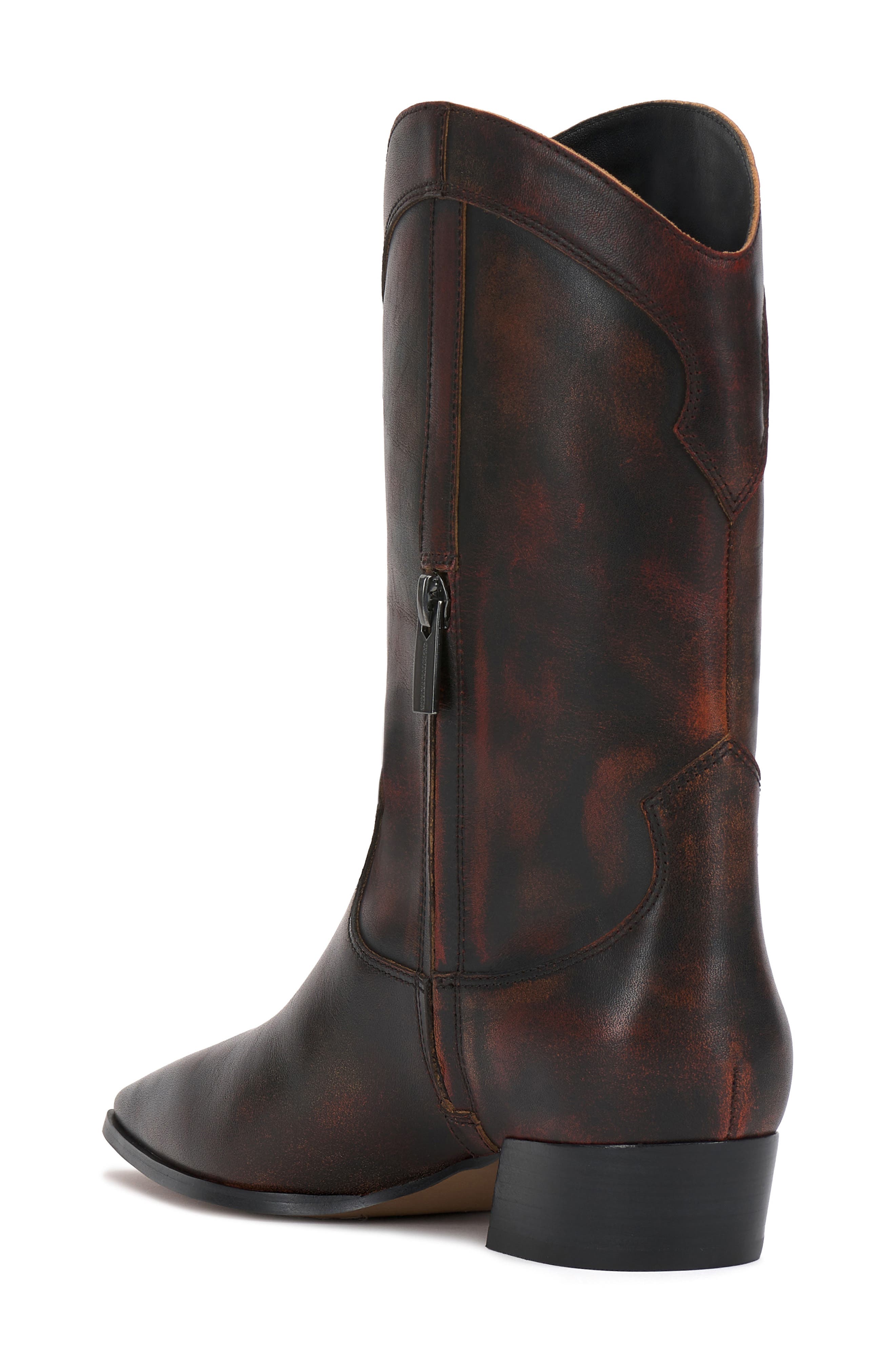 Vince Camuto Prilie Western Boot, Alternate, color, Dark Caramel