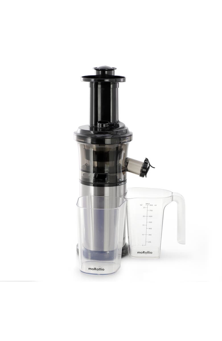 Morollio 200 Watt Masticating Slow Juicer for Vegetables and Fruit, Alternate, color, Silver