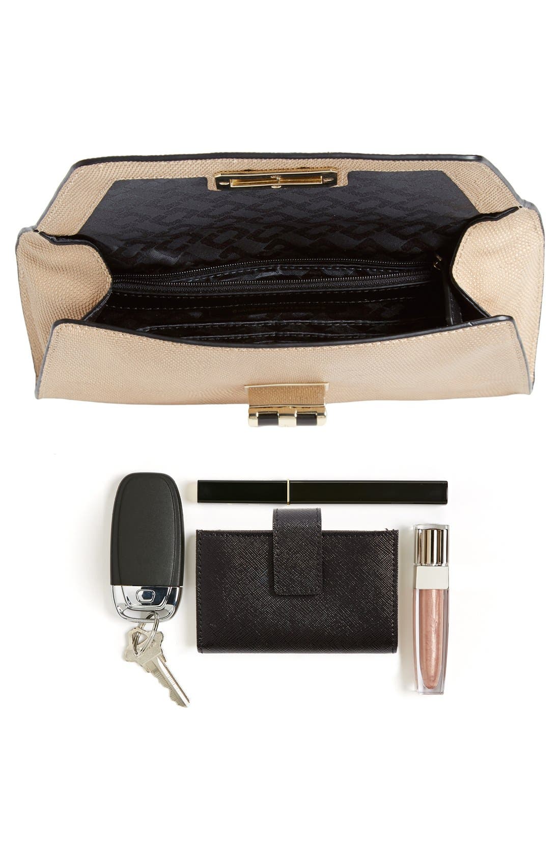 '440 Gallery Uptown' Glitter Clutch, Alternate, color, SAND