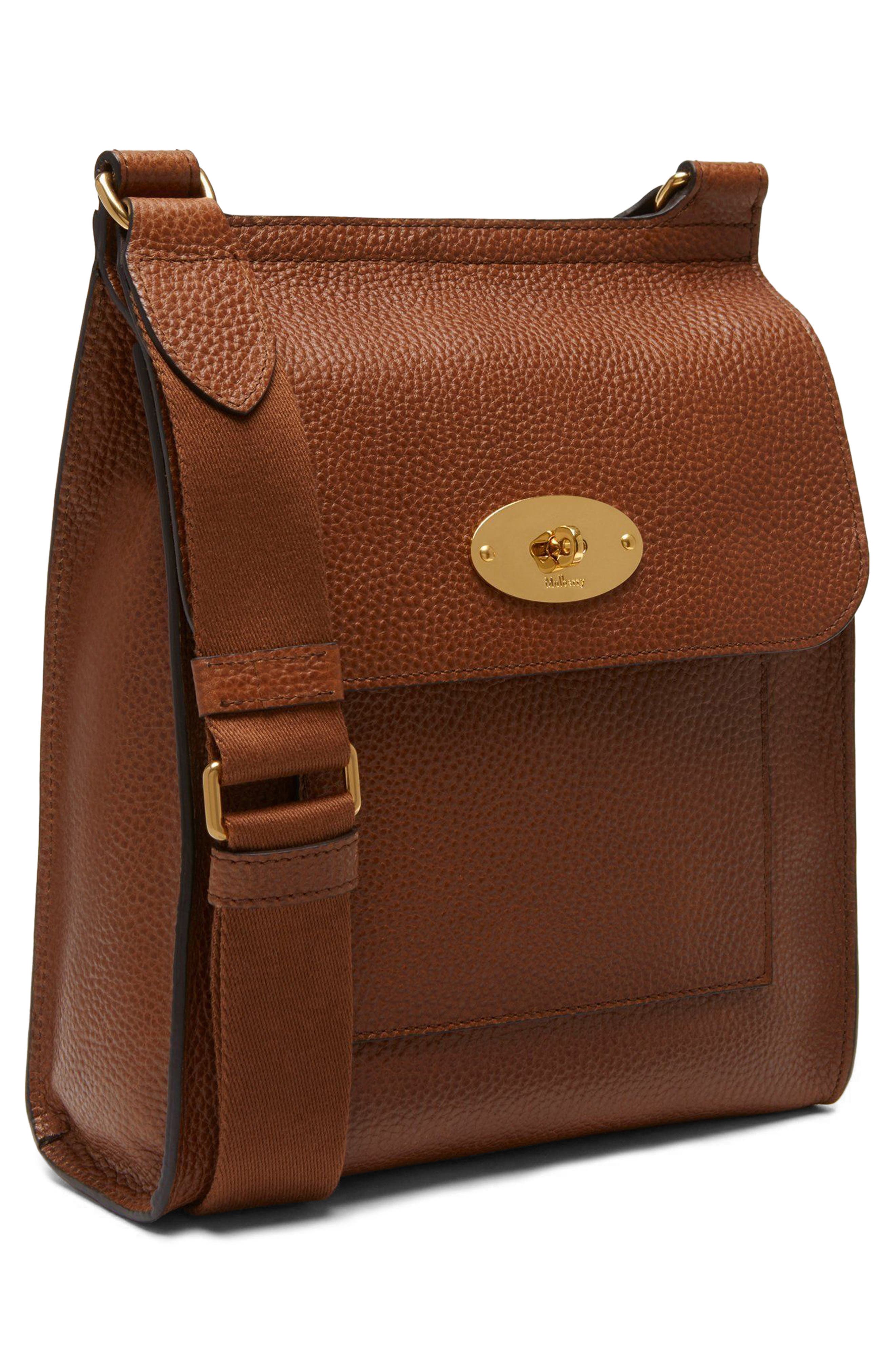Mulberry Antony Leather Crossbody Bag, Alternate, color, Oak