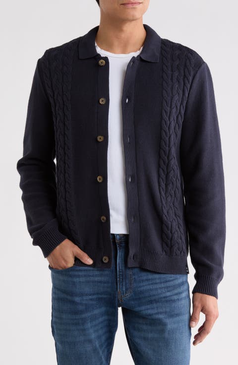 Textured Button Up Sweater