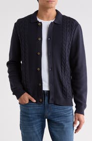 Lucky Brand Textured Button Up Sweater