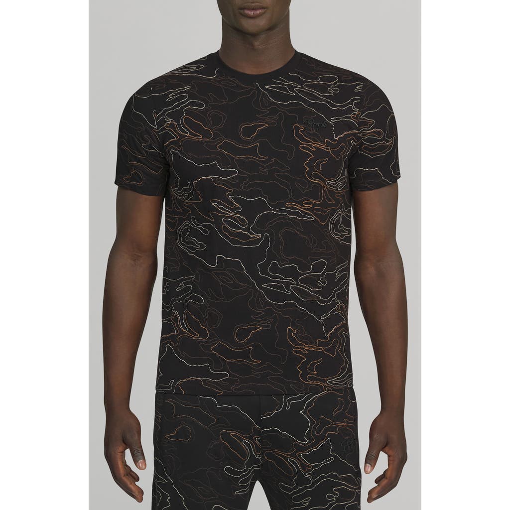 Prps Embroidered Cotton Graphic T-shirt In Black