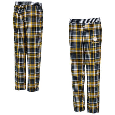Women's Concepts Sport  Black Pittsburgh Steelers Laney Plaid Tri-Blend Pants
