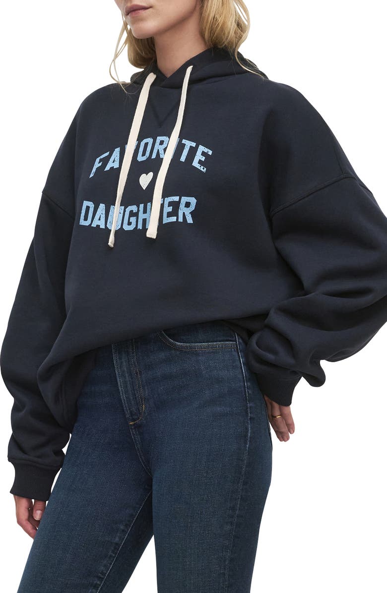 Favorite Daughter Graphic Hoodie, Alternate, color, Navy/ Light Blue