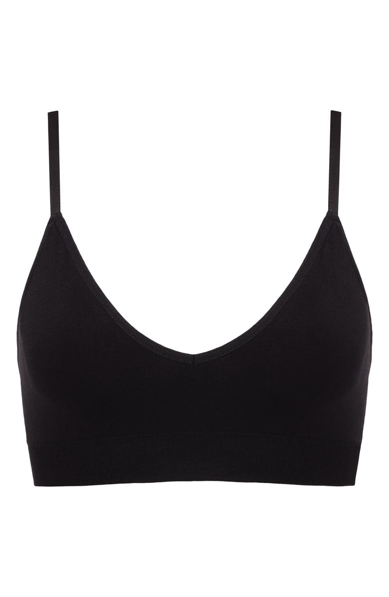 Commando Minimalist V-Neck Bralette, Alternate, color, 