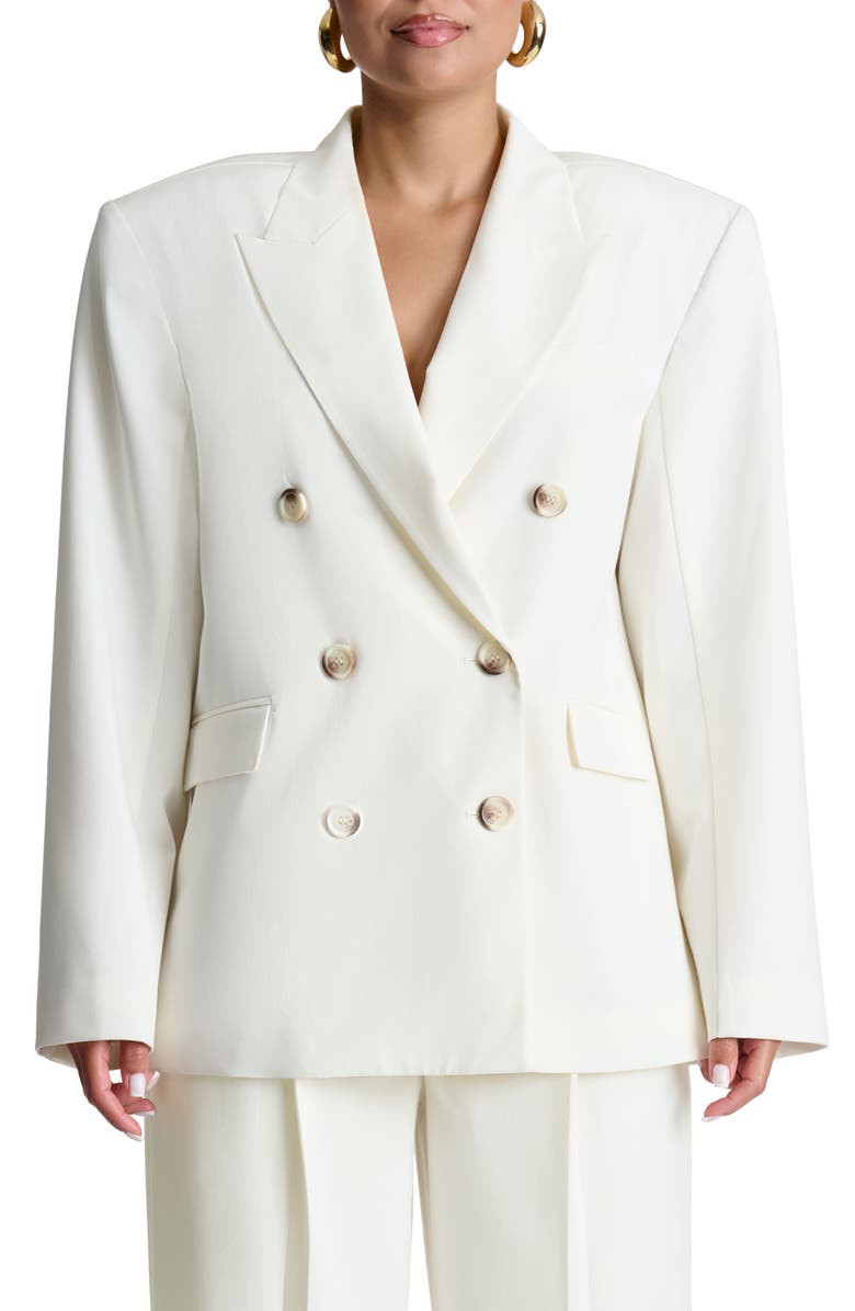 Naked Wardrobe Double Breasted Oversize Blazer, Main, color,