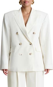 Naked Wardrobe Double Breasted Oversize Blazer