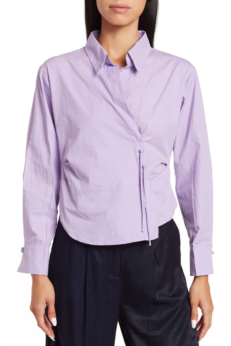 High-Low Long Sleeve Top, Main, color, PURPLE