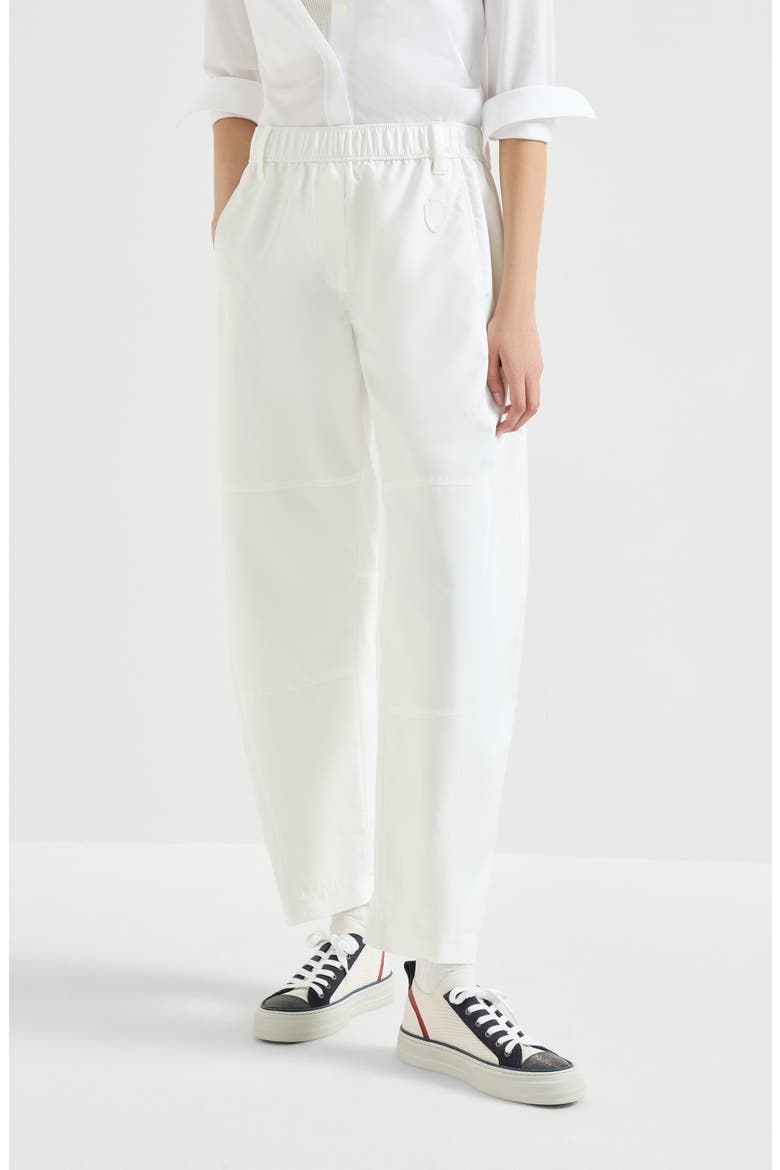 Ergonomic track trousers, Main, color, White