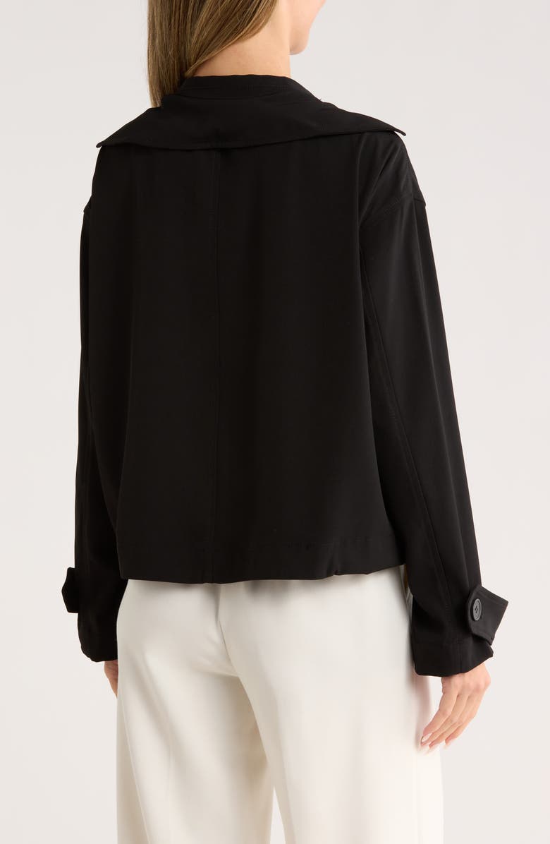 MAX STUDIO Twill Double Breasted Jacket, Alternate, color, Black-Black