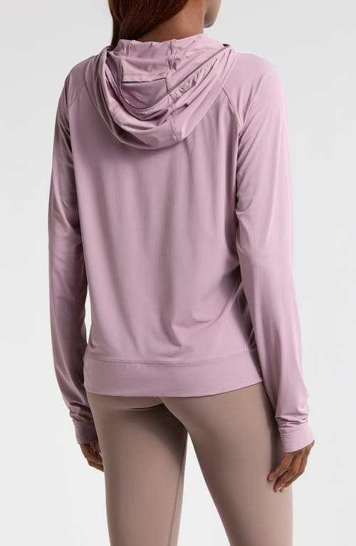 Helly Hansen Shine Solen Sun Half-zip Hoodie In Purple Clay